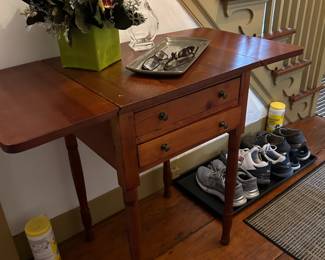2 drawer drop leaf work table