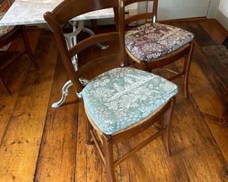 40f6 French Country rush seat chairs