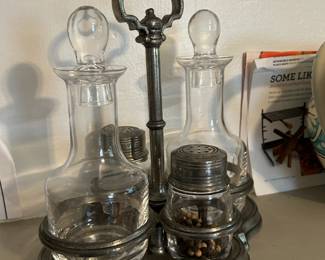 Frecnh Pewter Condiment SEt