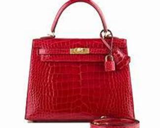 Lot 186 Hermes Kelly Crocodile Bag 25cm