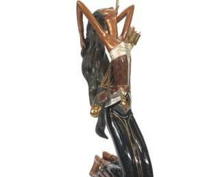 Lot 195 Original Ting Shao Kuang Bronze Sculpture Huntress