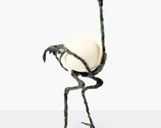 Lot 768 Original Diego Giacometti LAutruche Bronze Sculpture