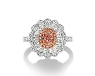 Lot 8039 Fancy Pink Diamond Ring GIA Certified