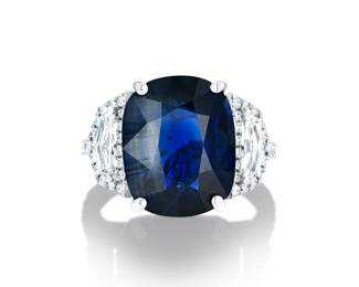 Lot 8062 Unheated Blue Sapphire Ring GIA Certified