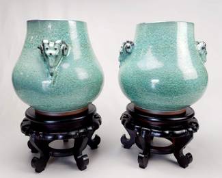 Lot 700 Pair Of Porcelain Vase