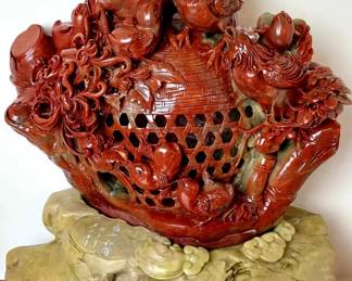 Lot 703 Shoushan Stone Pierce Carving