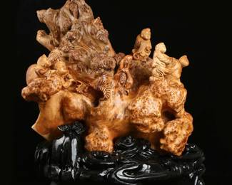 Lot 708 YaBai Carving of Children Playing