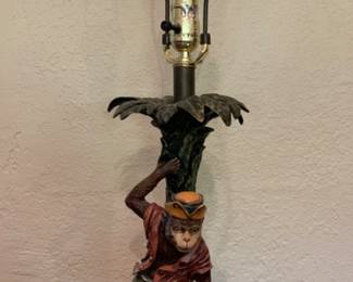 Resin Money Table Lamp ( no shade)