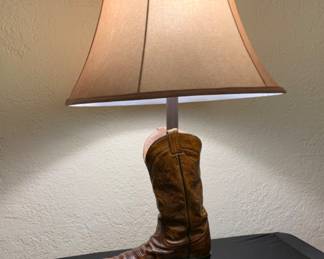 Resin Boot Lamp