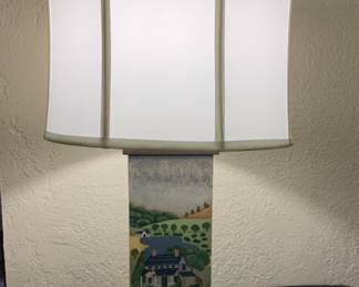 Handpainted Table Lamp ( different on all sides)