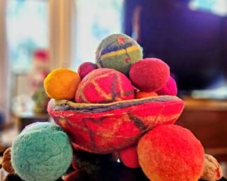 Fruit Bowl, wool sculpture bid #41