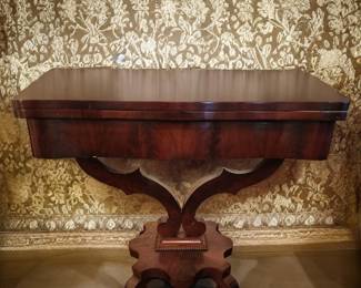 Antique Flamed Mahogany Game Table