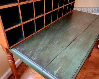 Vintage Oak Desk bid #5
 Antique Wall-Mount Cubby bid #8