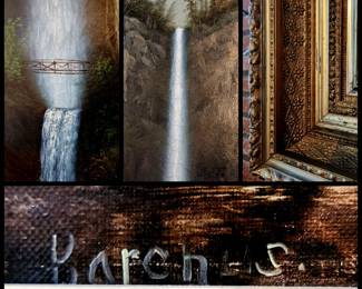 painting is not signed by an artist named "Karen S!"  
It's Barchus. Eliza Barchus! bid #3