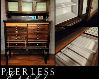 Antique Dental Cabinet with Full Porcelain Liners