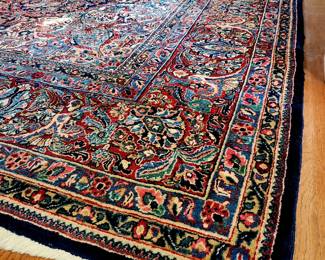 Large full room size Antique Sarouk hand-tied wool carpet $2,995