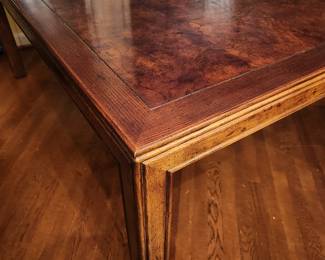 Burl Veneer Dining Table $245 or bid #22
