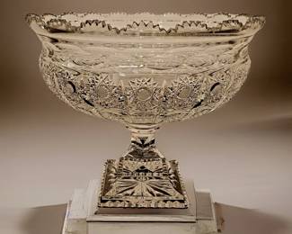 Cut Crystal Pedestal Bowl