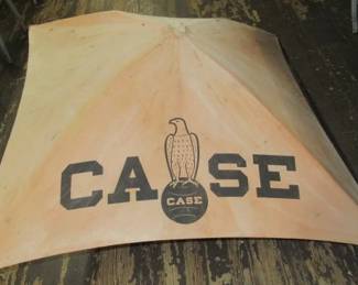 Rare 1950's - 1960's CASE Tractor Umbrella - 54" Square