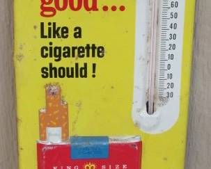 Metal Winston Cigarettes Thermometer