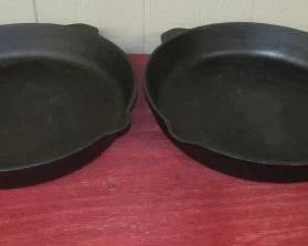 #14 Lodge Cast Iron 3 Notch Skillets - Marked U.S.