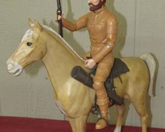 1970's Louis Marx Co. Toys Horse & Cowboy w/Rifle