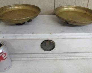 Pre 1900 Marble Pharmacy Scales - Maker Marked