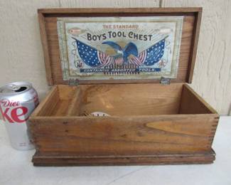 Boys Tool Chest w/Patriotic Scene