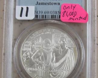 PCGS Graded MS69 - 2007-P Jamestown Silver Dollar