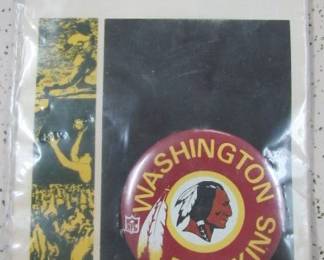 Rah! Rahs! 1968 New Old Stock Washington Redskins Football Pin/Button