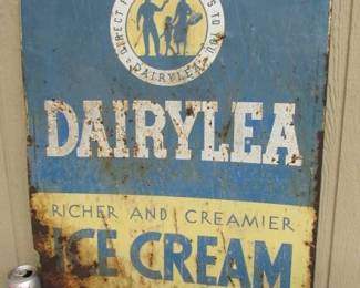 1950's Metal Double Sided Dairylea Ice Cream Sign