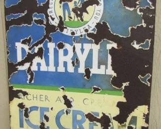 1940's Porcelain Double Sided Dairylea Ice Cream Sign