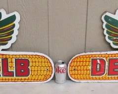 Vintage Masonite Dekalb Corn Seed Signs - Both Right & Left Signs