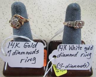 14K Gold Diamond Rings