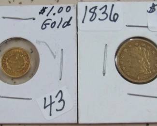 $1.00 & $2.50 Gold Coins
