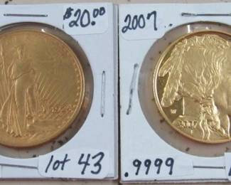 $20.00 & $50.00 Gold Coins
