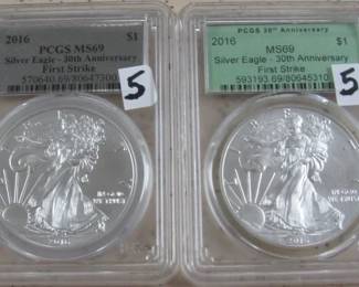 PCGS Graded 30th Anniversary First Strike Silver Eagles
