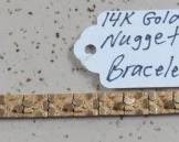 14K Gold Nugget Bracelet