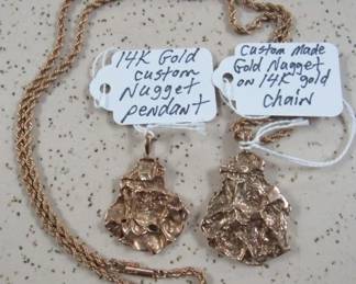 Gold Nugget Pendants