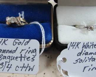 14K Gold Diamond Rings