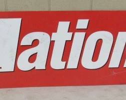 Metal National Tires Sign