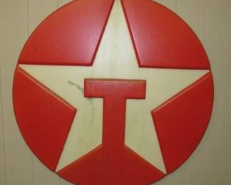 57" Round Plastic Texaco Sign