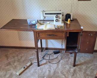 Kenmore Sewing Machine in Table with Attachments and Accessories