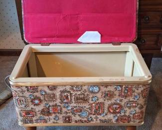 Vintage Burlington Sewing Cushioned Storage Stool