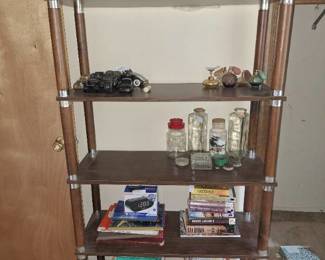 Mid Century Modern 5 Tier Bookshelf - contents not included