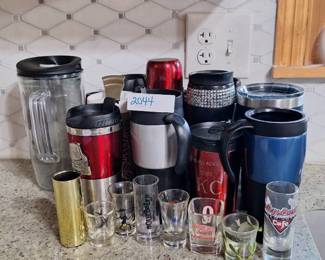 Lot of Tumblers and Shot Glasses