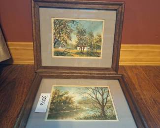 2 framed Landscape Jo Pigeon Paintings