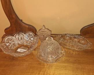 Lot of Crystal Serving Dishes