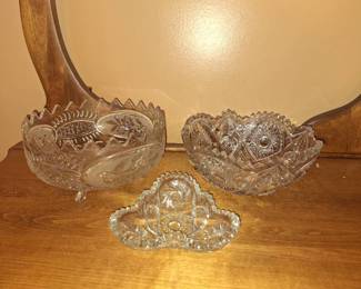 3 Crystal Dishes