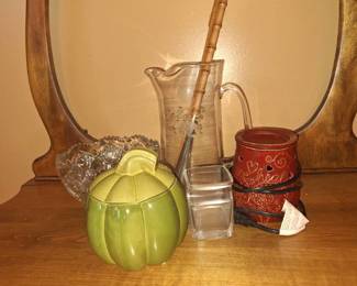 Assortment of Dishes and Wax Burner